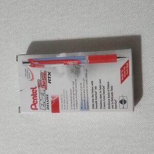 pen EnerGel RTX Pentel needle tip 0.5 RED liquid INk BLN75-B school ART lot 12
